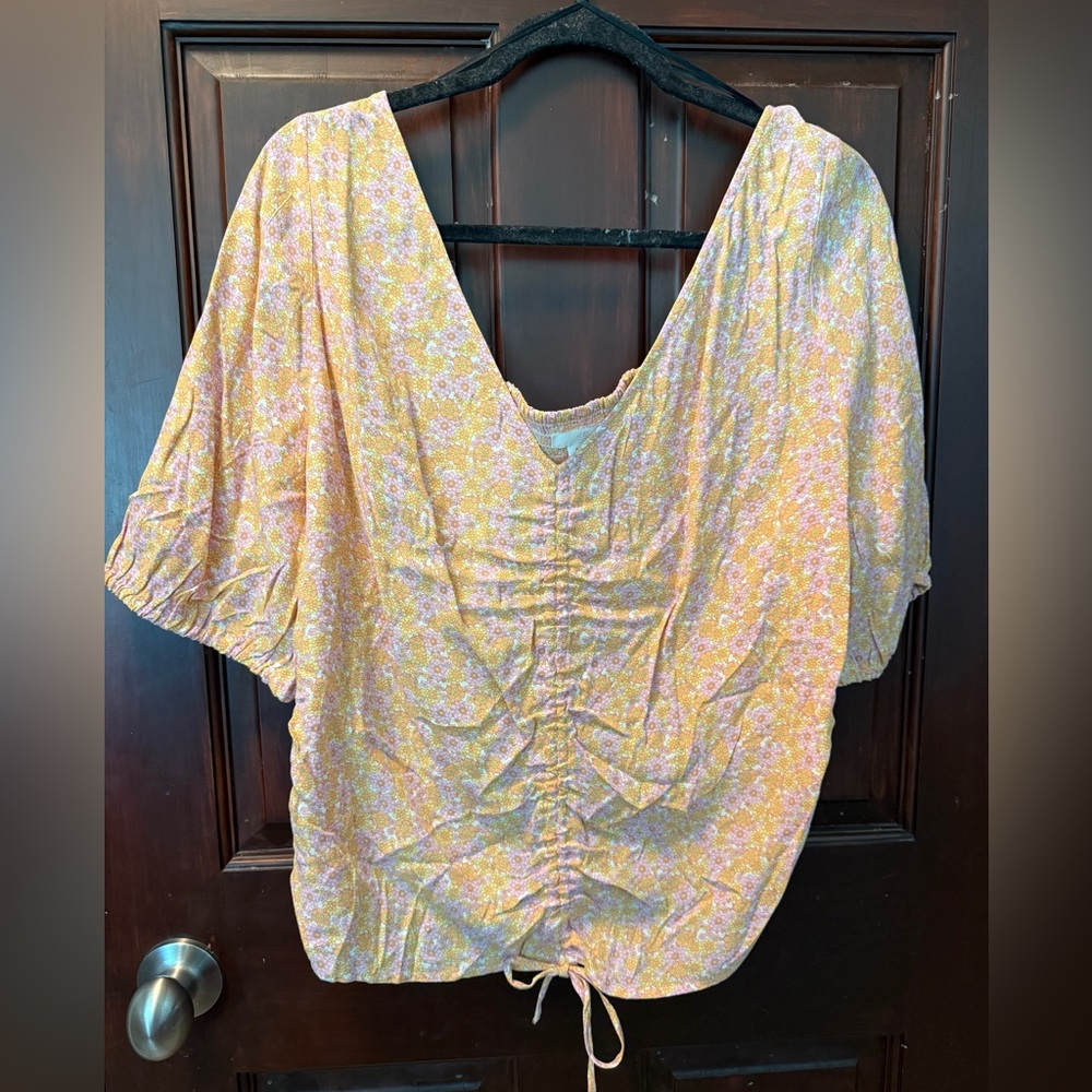 H&M Floral Ruched Women's Top